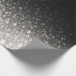 Black Sparkle Wrapping Gift Paper
