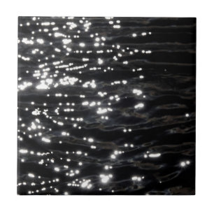 Black sparkling water ceramic tile