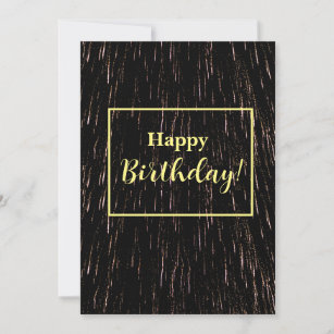 Black Sparkly Birthday Card