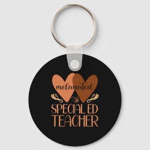 Black Special Ed Teacher Black History Women Afric Key Ring