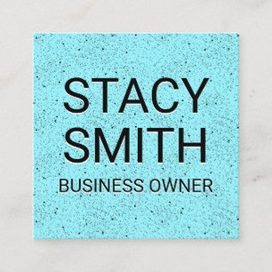 Black Speckled Background Square Business Card