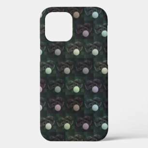 Black Speckled Lawn Bowls Pattern, iPhone 12 Pro Case