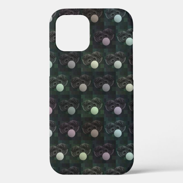 Black Speckled Lawn Bowls Pattern, Case-Mate iPhone Case (Back)