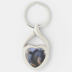 Black Spectacled Bear Key Ring