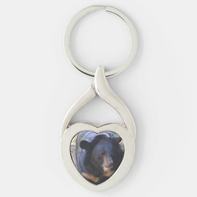 Black Spectacled Bear Key Ring (Front)