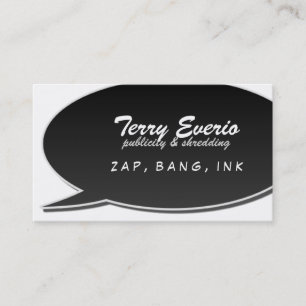Black Speech Bubble Card