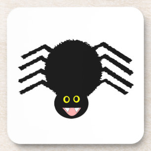 Black Spider Cork Coaster