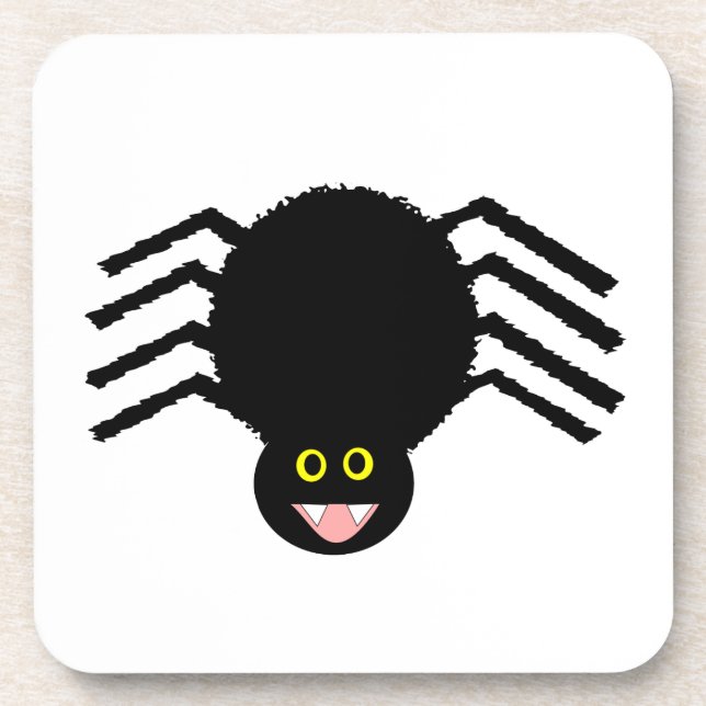 Black Spider Cork Coaster (Front)