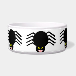 Black Spider Dog Bowl