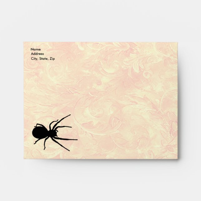 Black Spider Envelope Template (Front)