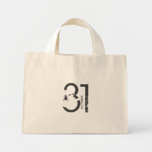 Black Spider Halloween October 31st Mini Tote Bag