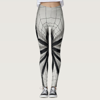 Black spider pattern image leggings