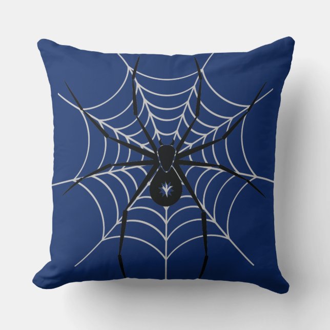 Black Spider Web Cushion (Front)