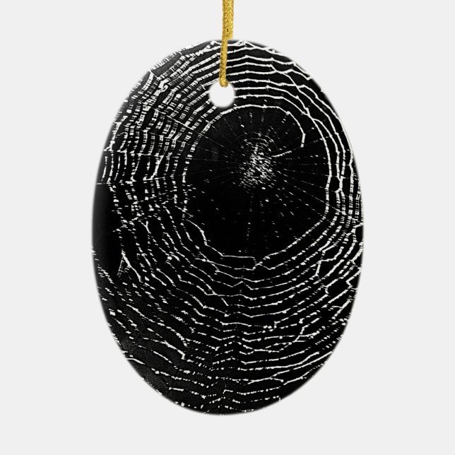 Black Spider Web Ornament (Front)