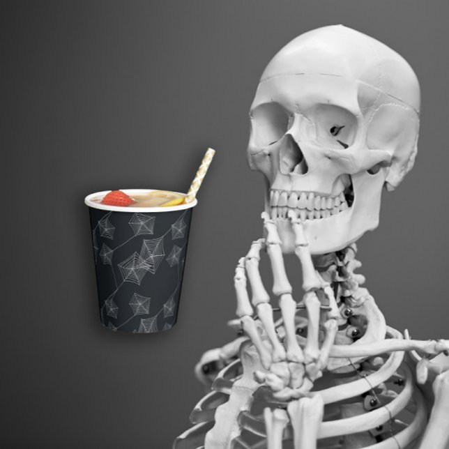 Black spider webs Halloween Paper Cups (Black spider webs Halloween Paper Cups)