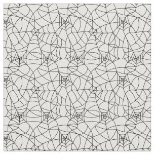 Black spider webs pattern on white background fabric