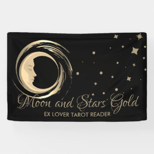 Black Spiritual Future Tarot Reader Stars Moon Banner