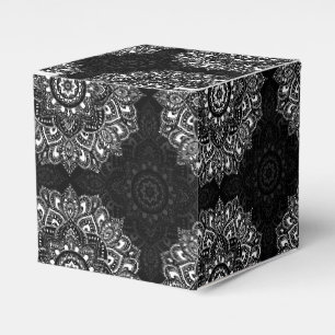 Black spiritual Indian mandala pattern Favour Box