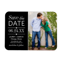 Black Split Panel Photo Save the Date