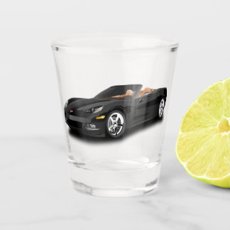 Black Sports Race Car Shot Glass