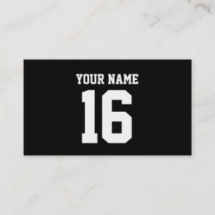 Black Sporty Team Jersey Business Card