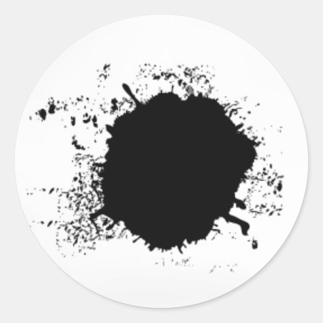 Black Spot Classic Round Sticker (Front)