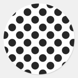 Black Spots Classic Round Sticker