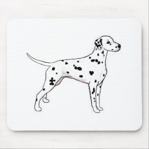 Black-Spotted Dalmatian Mouse Pad