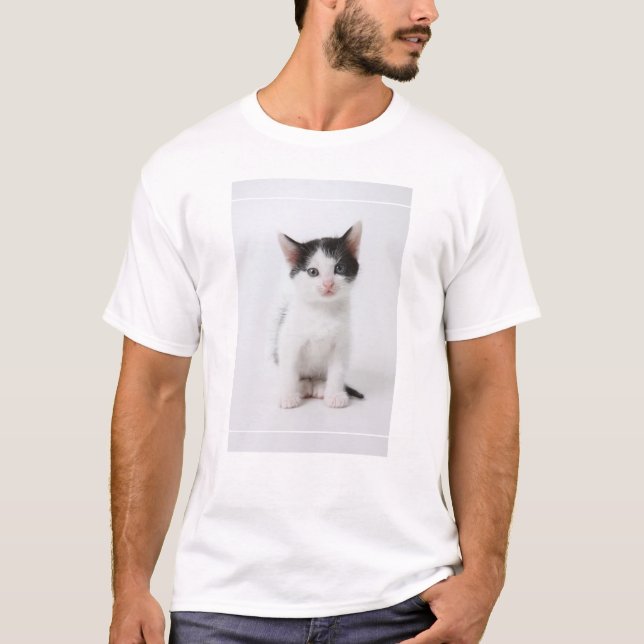 Black Spotted Kitten T-Shirt (Front)