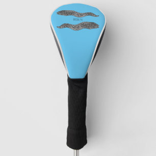 Black spotted moray eel cartoon illustration golf head cover