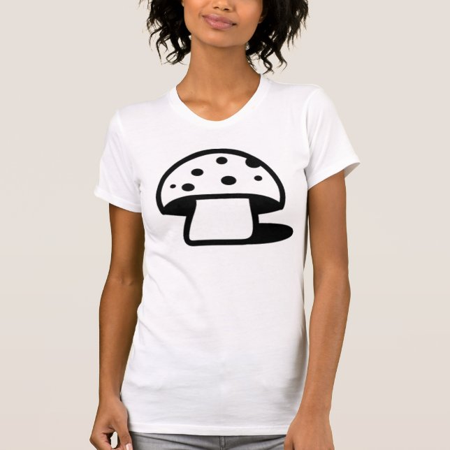 Black Spotted Mushroom T-Shirt (Front)