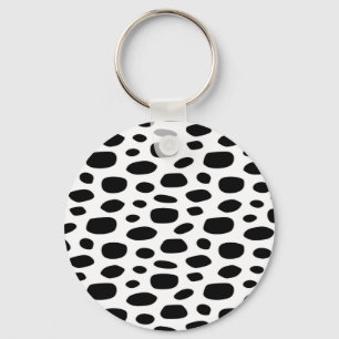 Black spotty background key ring