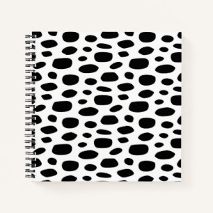 Black spotty background notebook