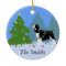 Black Springer Spaniel Decorating Christmas Tree