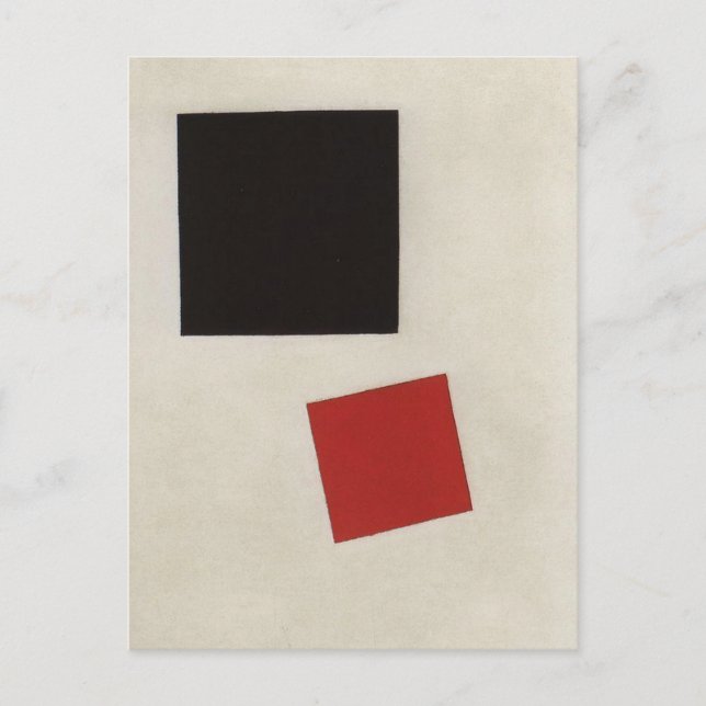 Black Square and Red Square by Kazimir Malevich Postcard (Front)