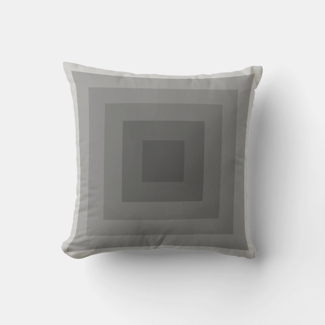 Black Square Geometric Cushion (Front)