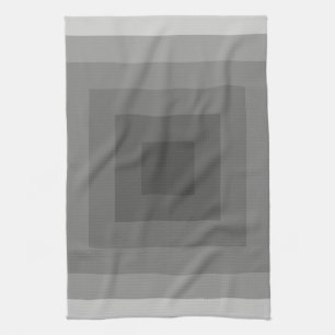 Black Square Geometric Tea Towel
