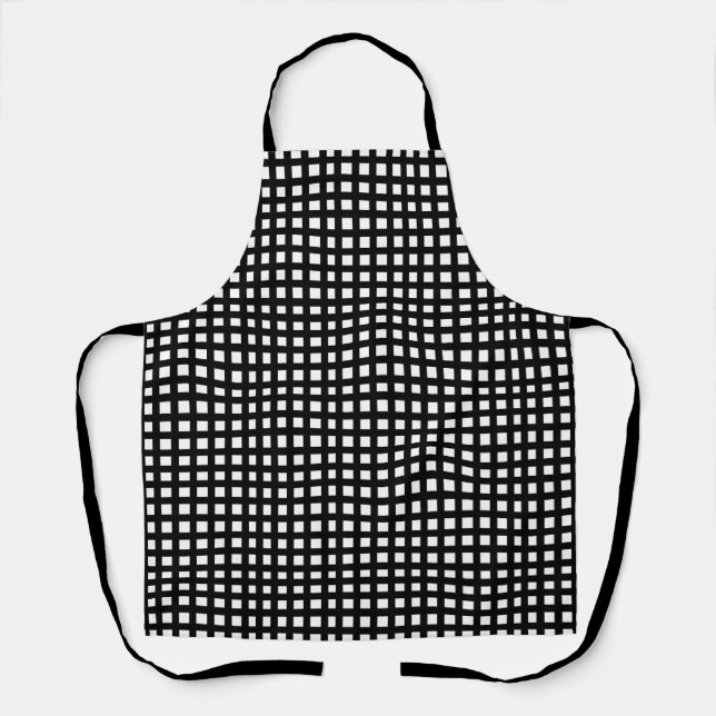 Black square mesh grid  apron (Front)