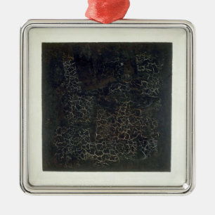Black Square Metal Ornament