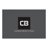 Black Square Monogram Construction Logo Dark Grey