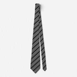 Black Square stripe Tie