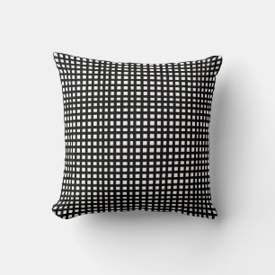 Black squares mesh grid  cushion