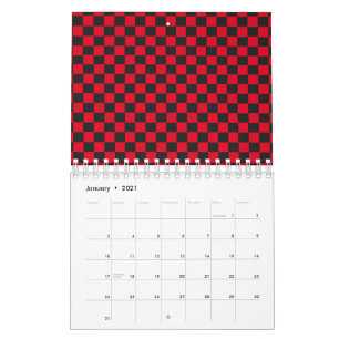 Black Squares Red Ladybug Colours Beetle Calendar