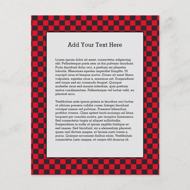 Black Squares Red Ladybug Colours Beetle Flyer (Front)