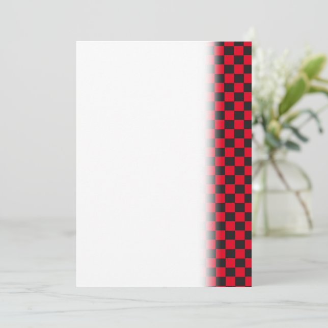 Black Squares Red Ladybug Colours Beetle Save The Date (Standing Front)