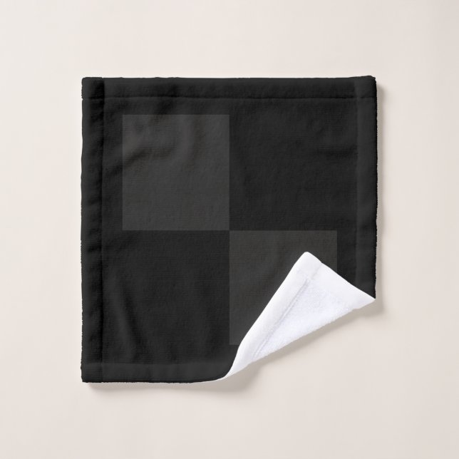Black Squares Wash Cloth (Wash Cloth)