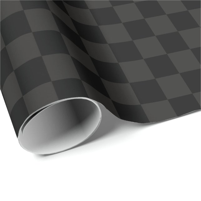 Black Squares Wrapping Paper (Roll Corner)