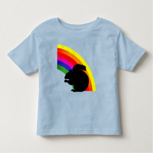 Black Squirrel Silhouette Colourful Rainbow Toddler T-Shirt