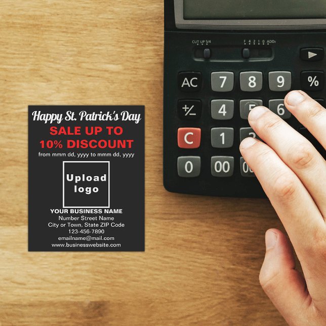 Black St. Patrick's Day Business Sale Flyer (Black St. Patrick's Day business sale flyer)