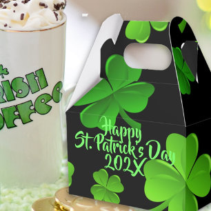 Black St. Patricks Day Covers Party Favour Boxes
